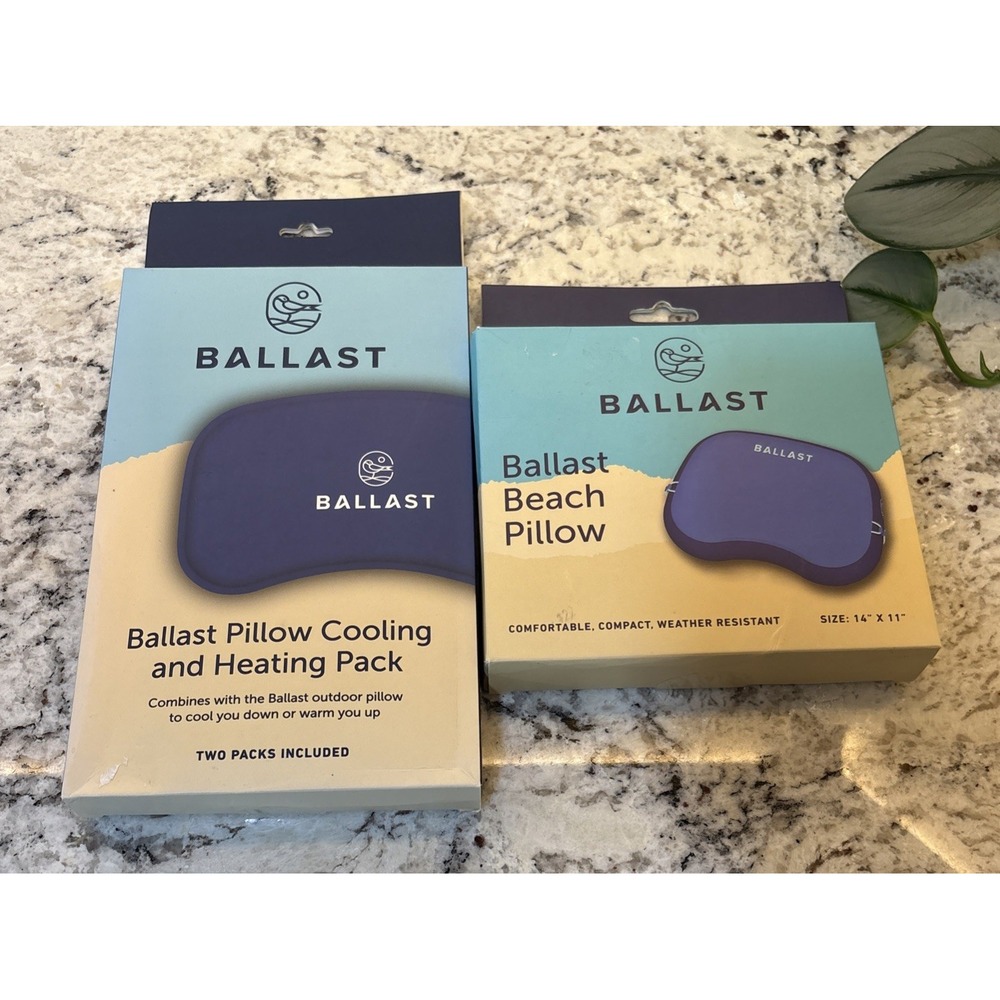 Ballast Beach‎ Pillow + 2 Cooling Packs / Heating Packs summer camping beach fun